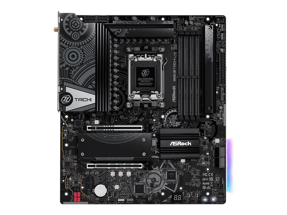 ASRock B650E TAICHI LITE - Motherboard - E-ATX - Socket AM5 - AMD B650 Chipsatz - USB4, USB-C 3.2 Gen 2x2, USB 3.2 Gen 2, USB 3.2 Gen 1 - 2.5 Gigabit LAN, Wi-Fi 6E, Bluetooth - Onboard-Grafik (CPU erforderlich)