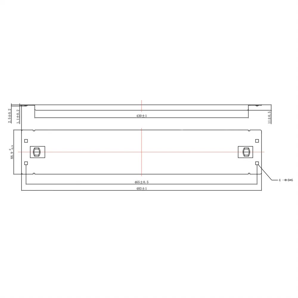 ROLINE 19-Zoll-Blindplatte Snap-in, 2 HE, schwarz