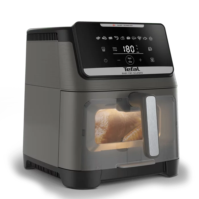 Tefal EY846H Heißluftfritteuse Easy Fry Silence Coal Vision (7L)