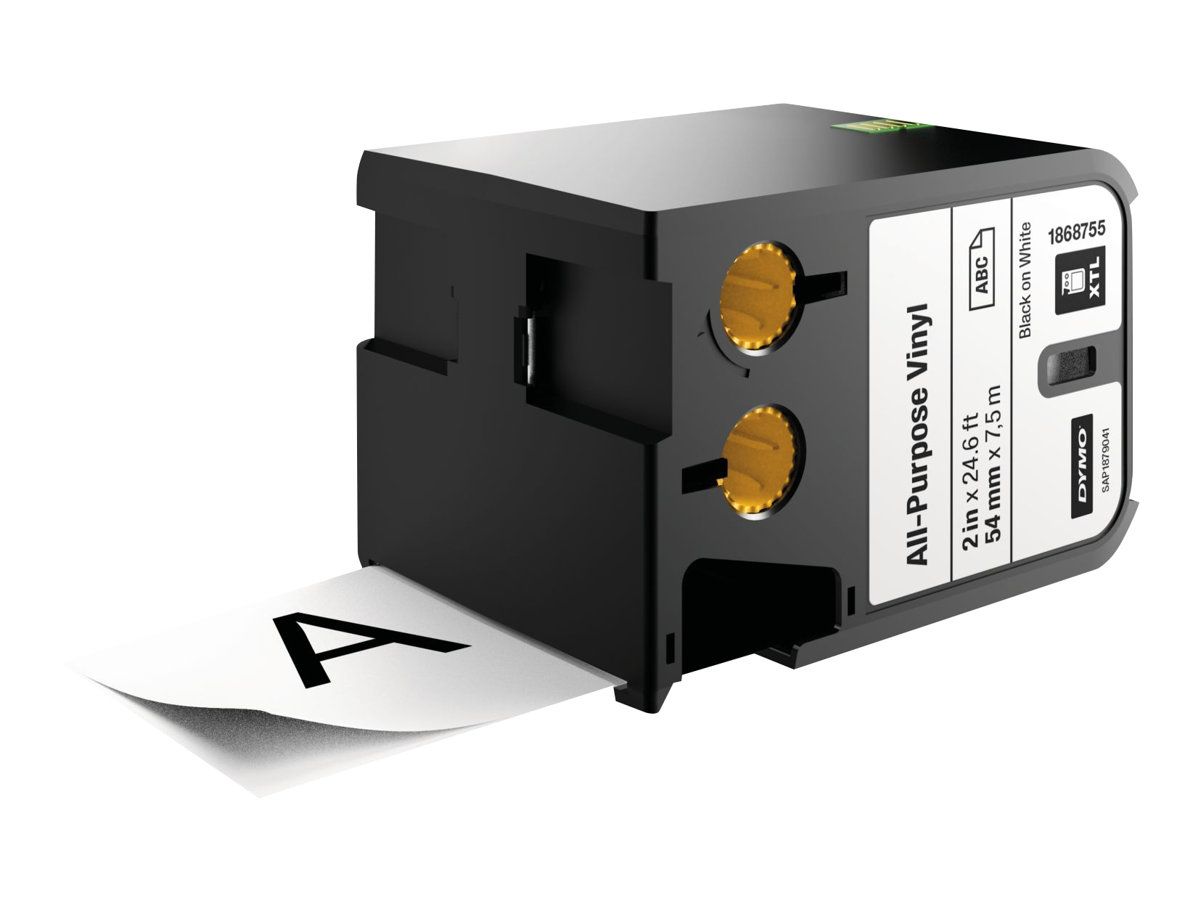 Dymo XTL - Vinyl - Schwarz auf Weiß - Rolle (5,4 cm x 7,5 m)