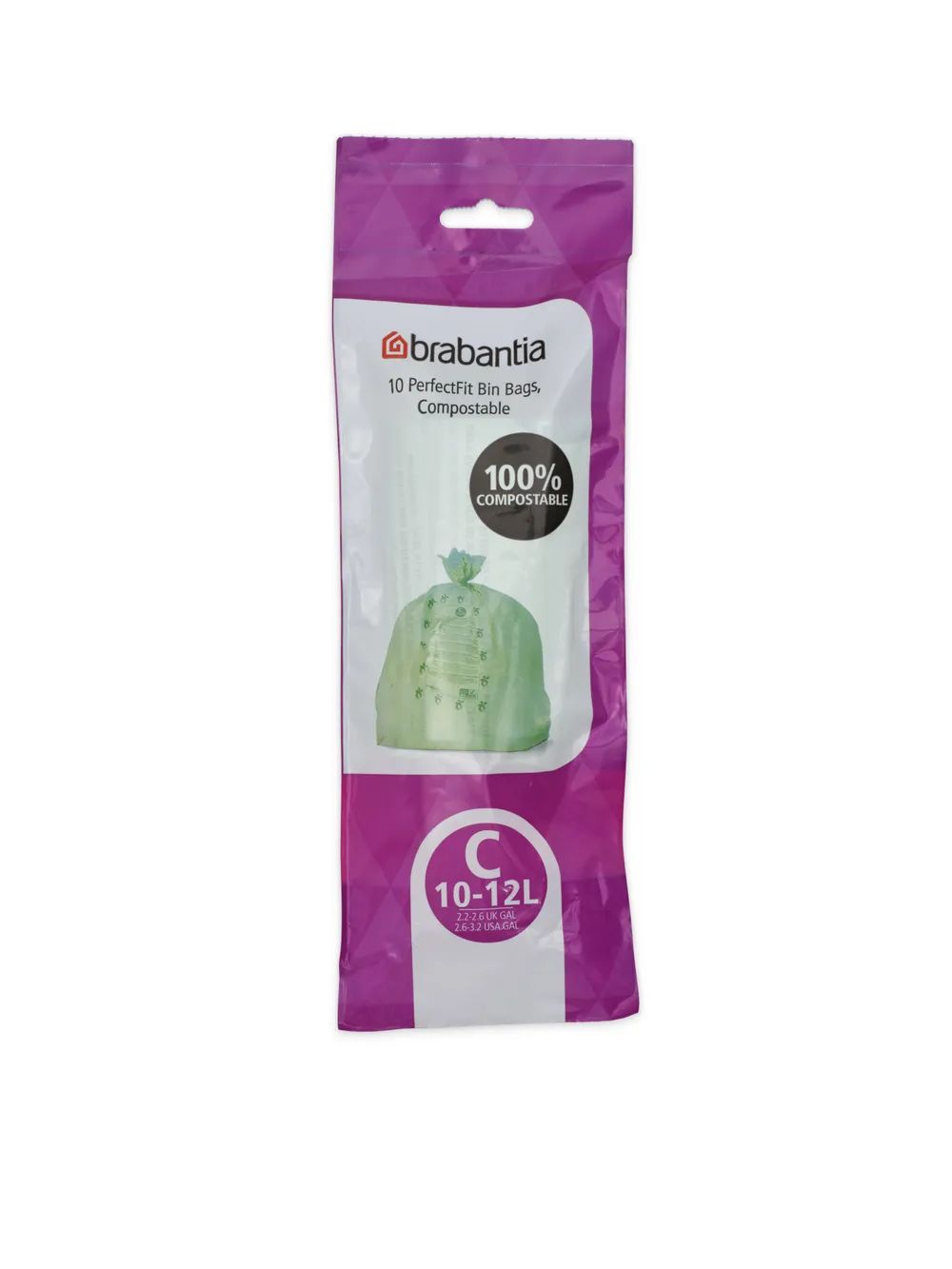 Brabantia Bio-Müllbeutel C, 10-12L, 10/Rolle - Green