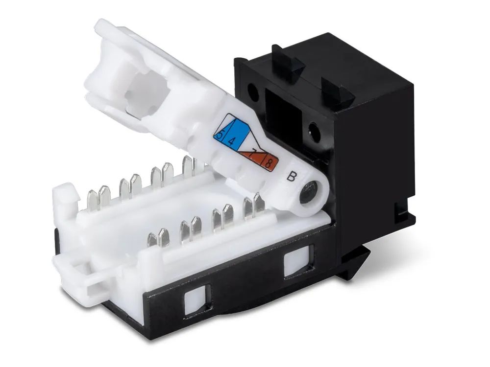 TRENDnet TC-K25C6BK - Modulare Eingabe - CAT 6 - Schwarz - TAA-konform (Packung mit 25)