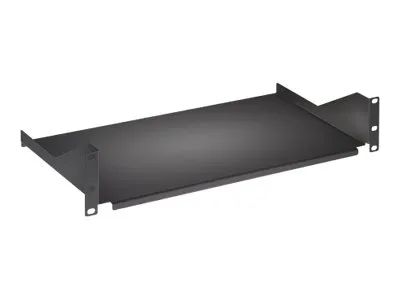 IC Intracom Intellinet 19" Cantilever Shelf, 2U, Fixed, Depth 400mm, Max 25kg, Black, Three Year Warranty - Rack - Regal - Schwarz, RAL 9005 - 2U - 48.3 cm (19")