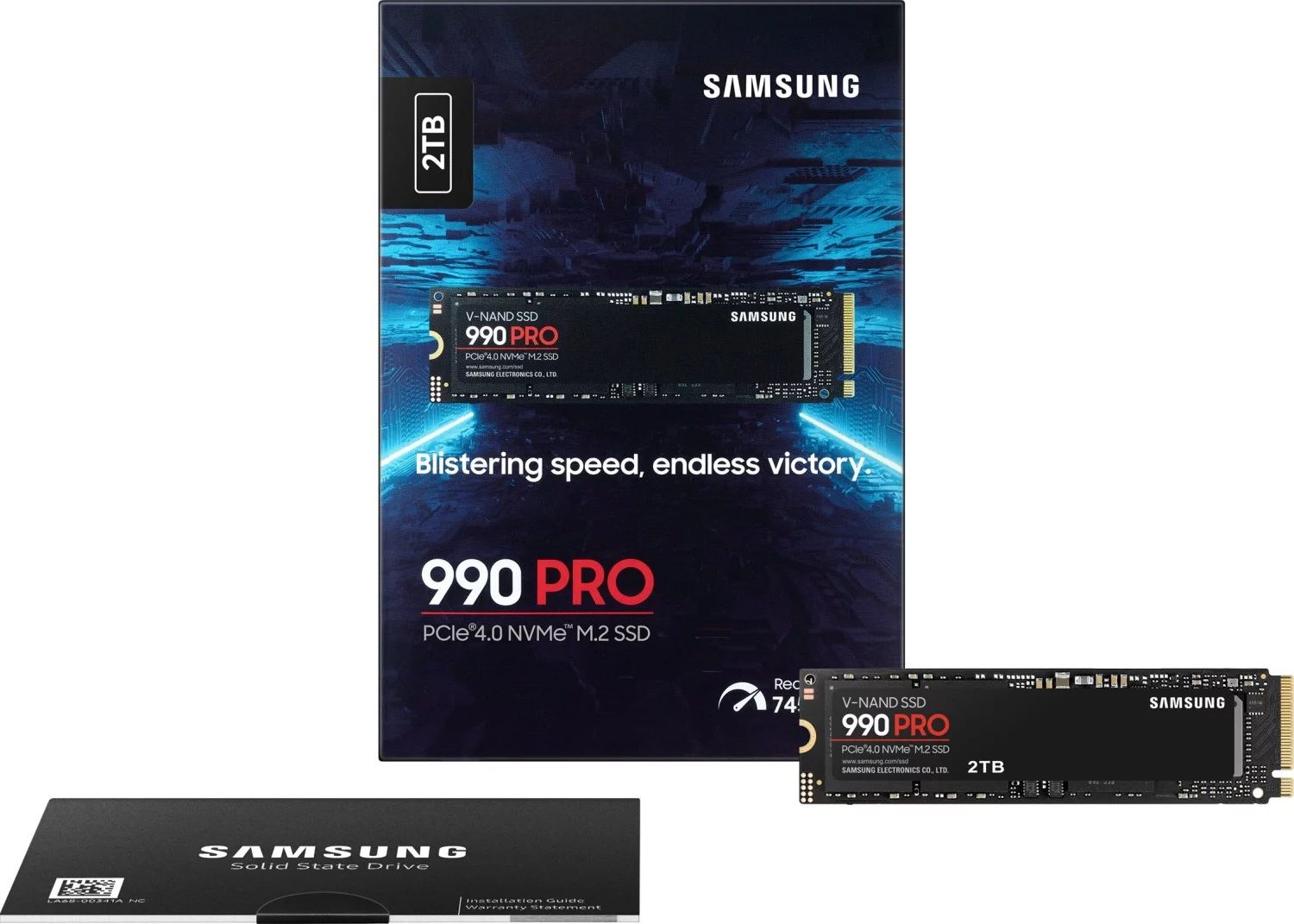 Samsung 990 PRO MZ-V9P2T0BW - SSD - verschlüsselt - 2 TB - intern - M.2 2280 - PCIe 4.0 x4 (NVMe)