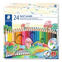 STAEDTLER Noris Club 144 50 - Farbstift - gemischte Farben - mit Radierer (Packung mit 24)