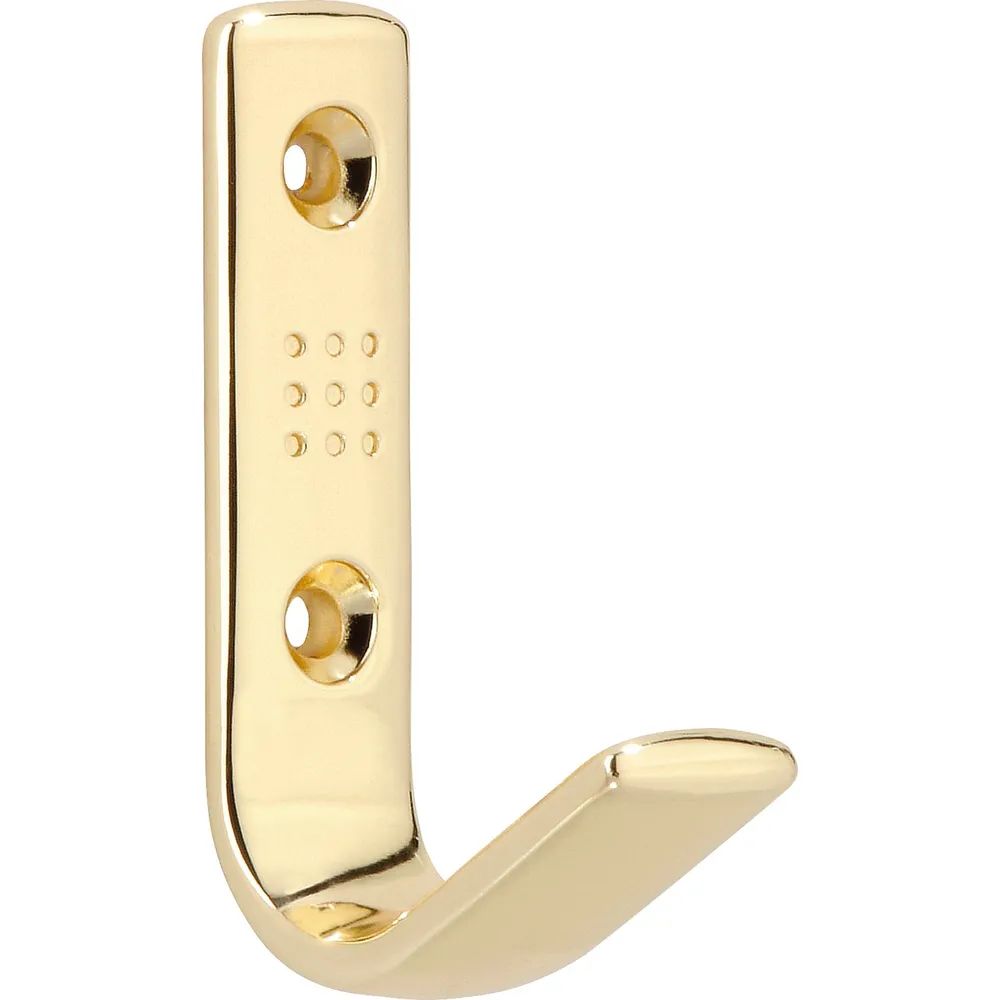 Siro Mantelhaken Gamma Breite 18 mm, Höhe 69 mm, ZN vermessingt poliert