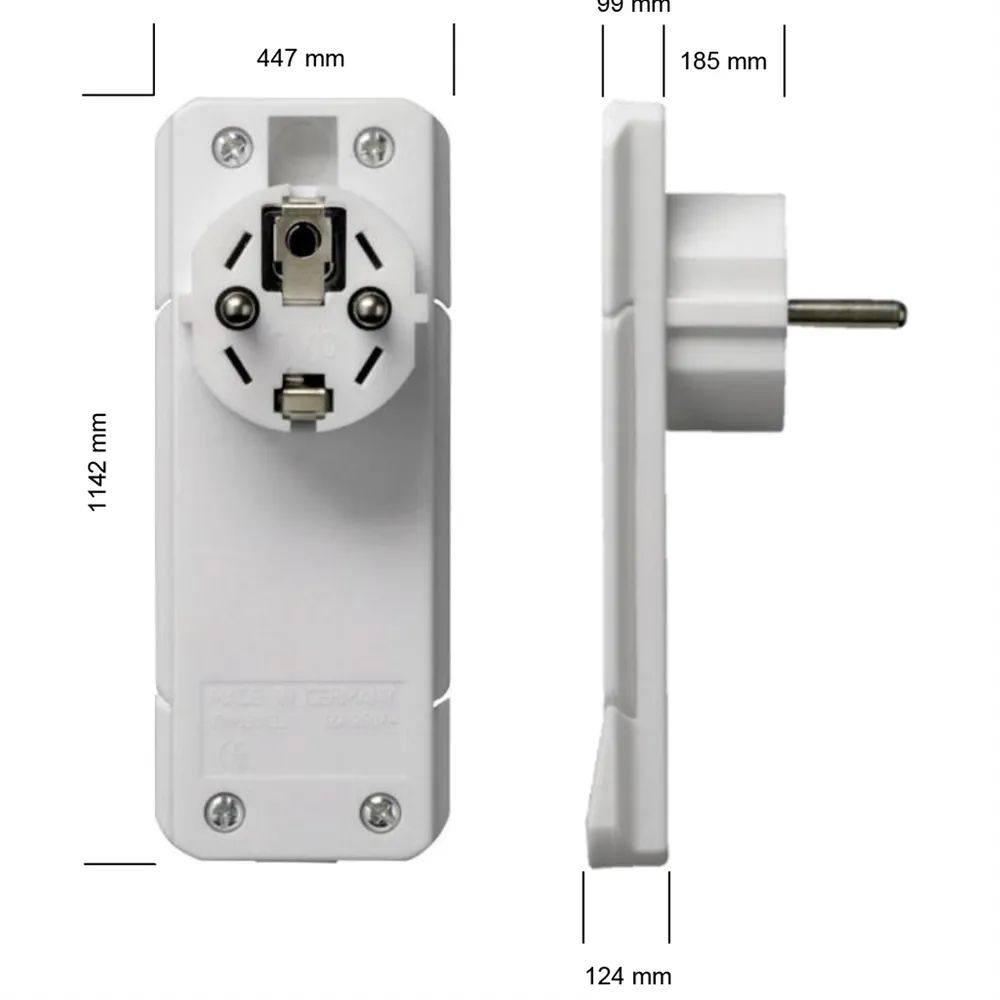 BACHMANN SmartPlug Flachstecker 1x Schutzkontakt weiß, 1.5m