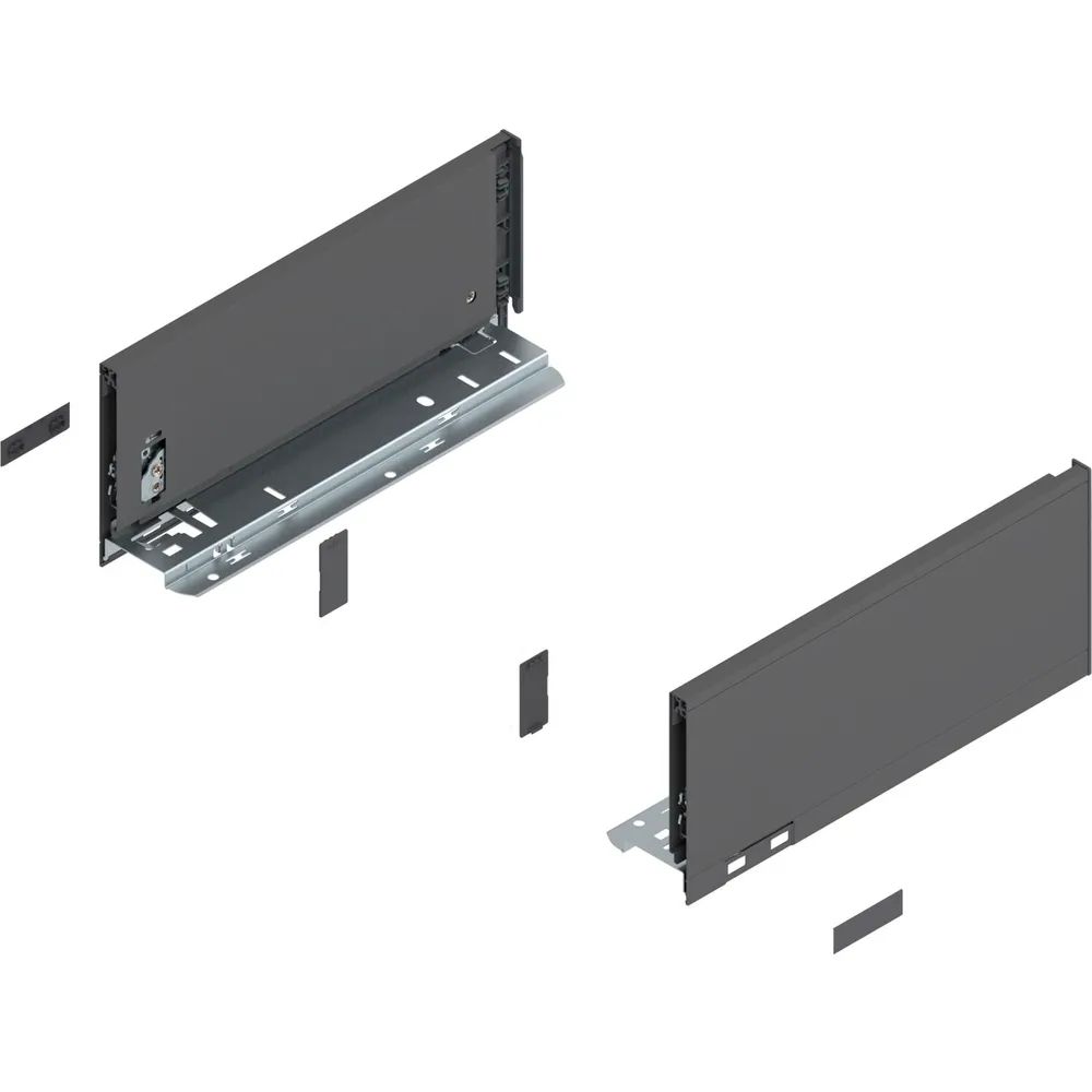 BLUM LEGRABOX pure Zarge Höhe K, NL 300, Oriongrau-matt