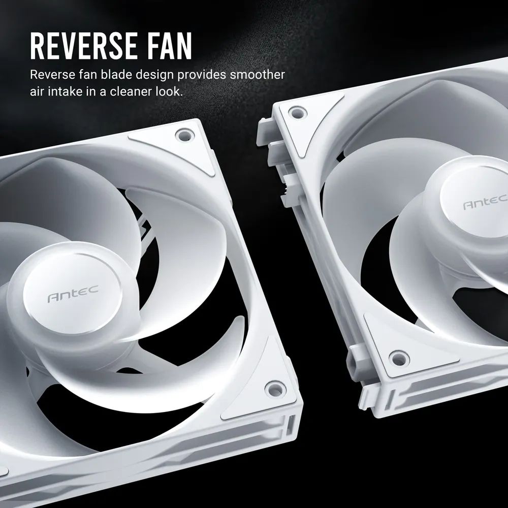 ANTEC C120 ARGB Fan Reverse PC Gehäuselüfter 120mm 3er Pack, schwarz