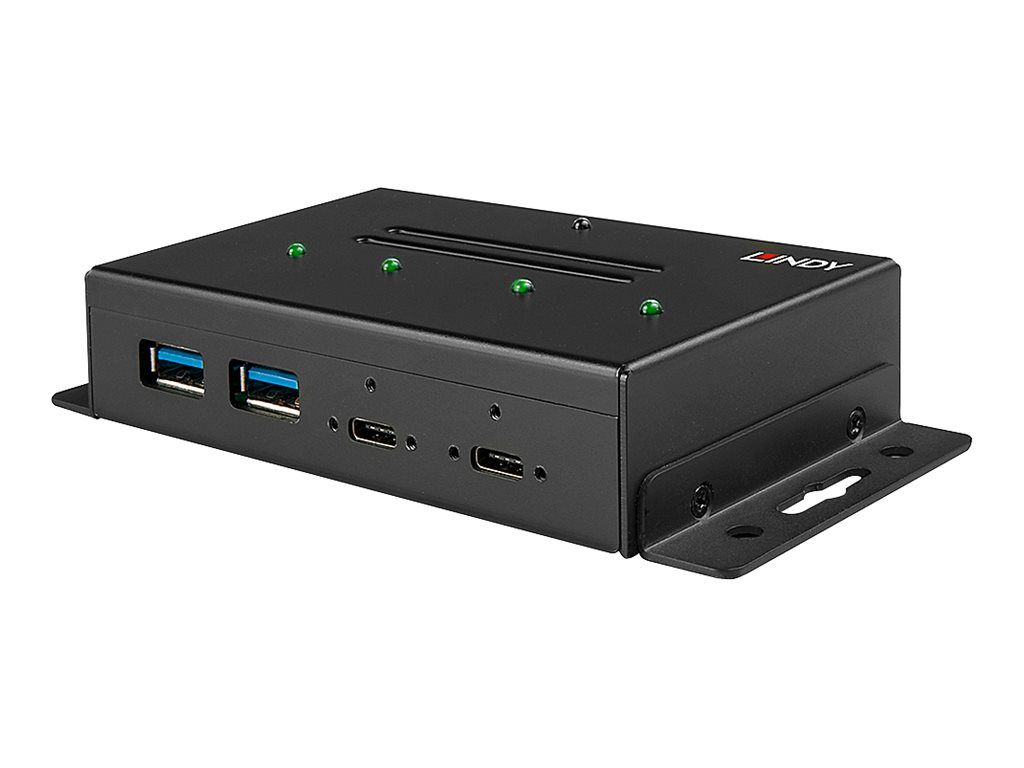 Lindy 4 Port USB 3.1 Gen 2 Type C Metal Hub - Hub