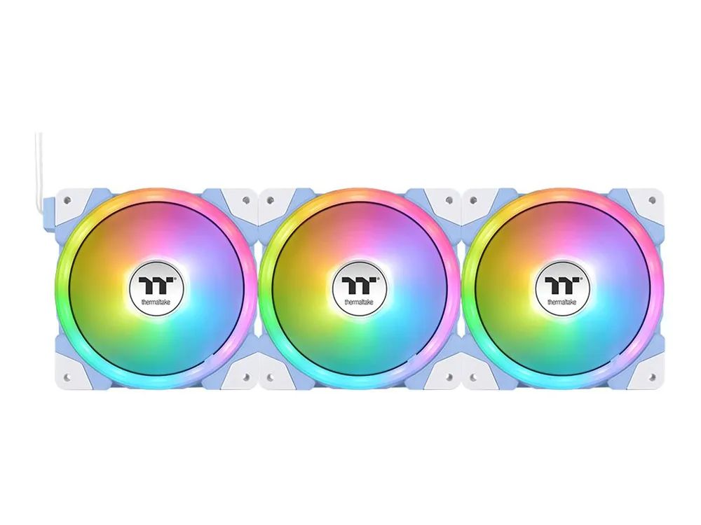 Thermaltake SWAFAN EX12 ARGB - TT Premium Edition - Gehäuselüfter - 120 mm - Hydrangea Blue (Packung mit 3)
