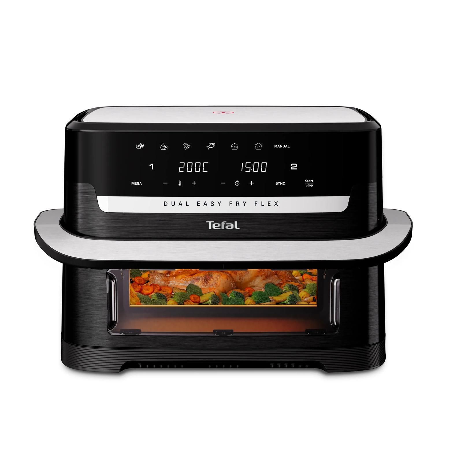 Tefal EY9228 Heißluftfritteuse Dual Easy Fry Flex (9L)