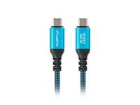 Lanberg USB-C m/m USB4 Kabel 240W 8K 60Hz schwarz/blau - Kabel - Digital/Daten