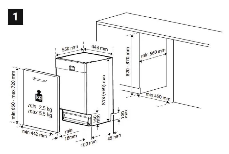 Beko DIS35023E Einbaugeschirrspüler Vollintegrierbar, 45cm - 10 MG