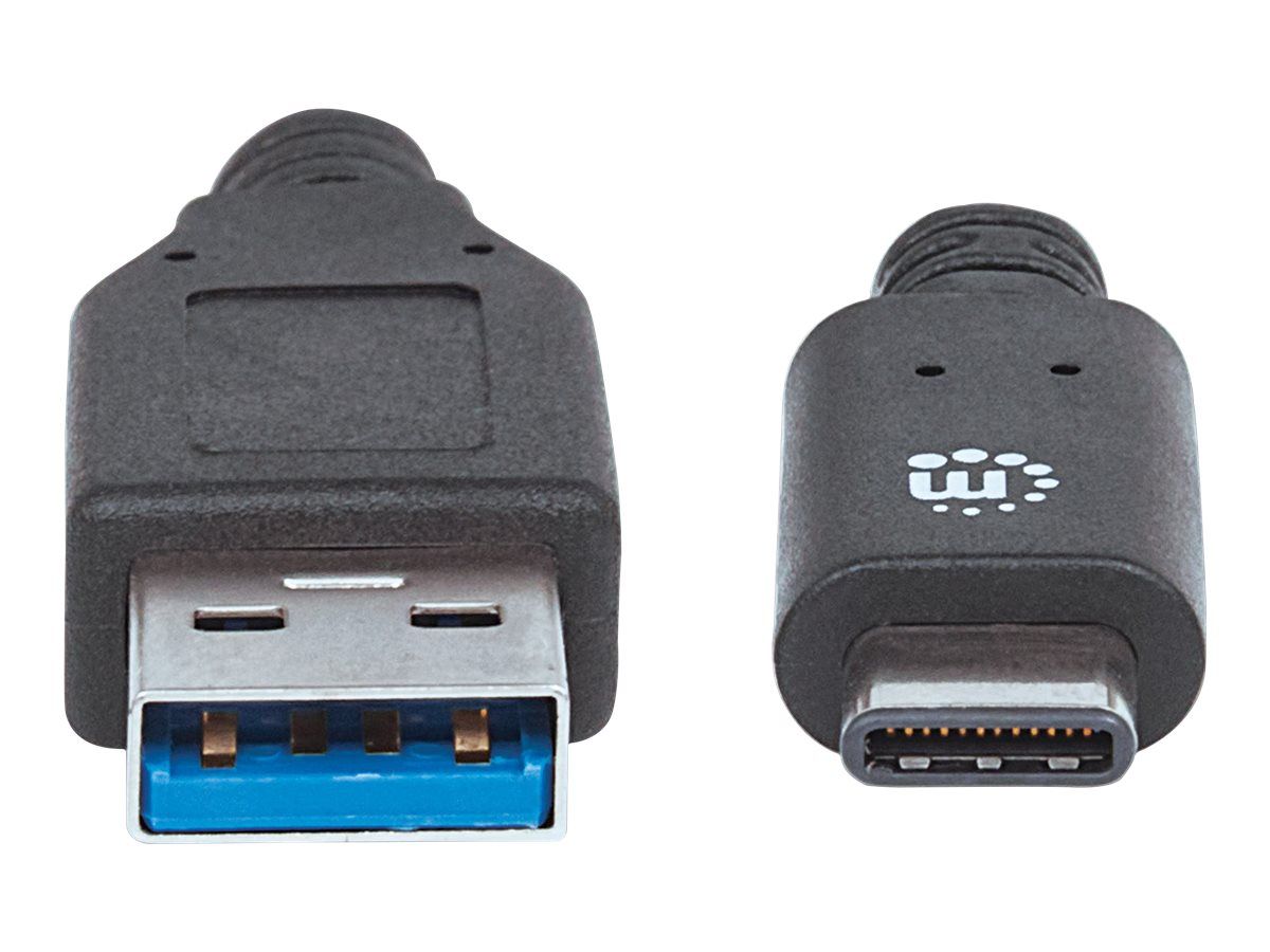 Manhattan USB-C to USB-A Cable, 1m, Male to Male, 10 Gbps (USB 3.2 Gen2 aka USB 3.1)