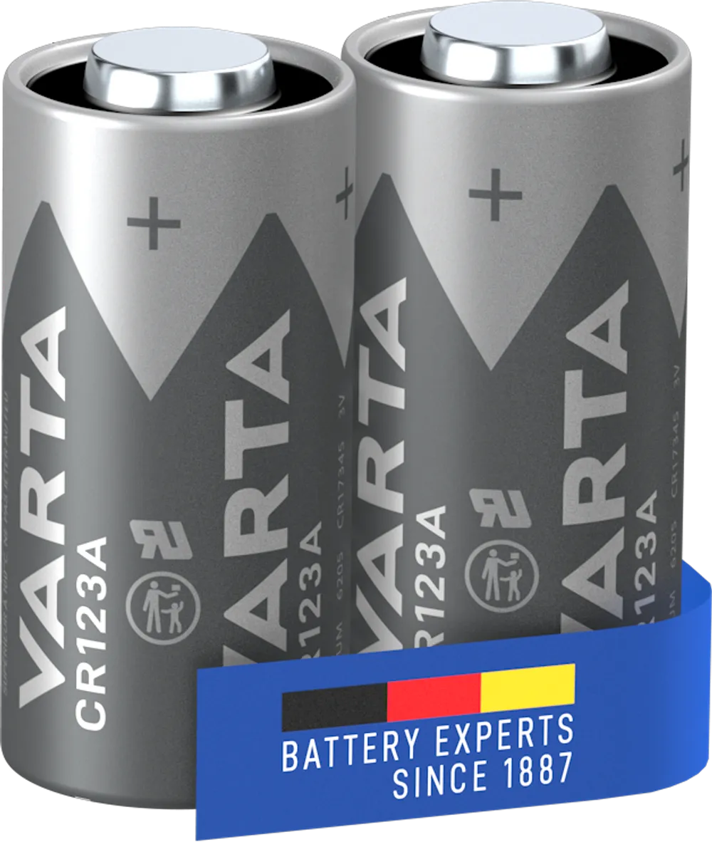 VARTA LITHIUM Cylindrical CR123A Blister 2