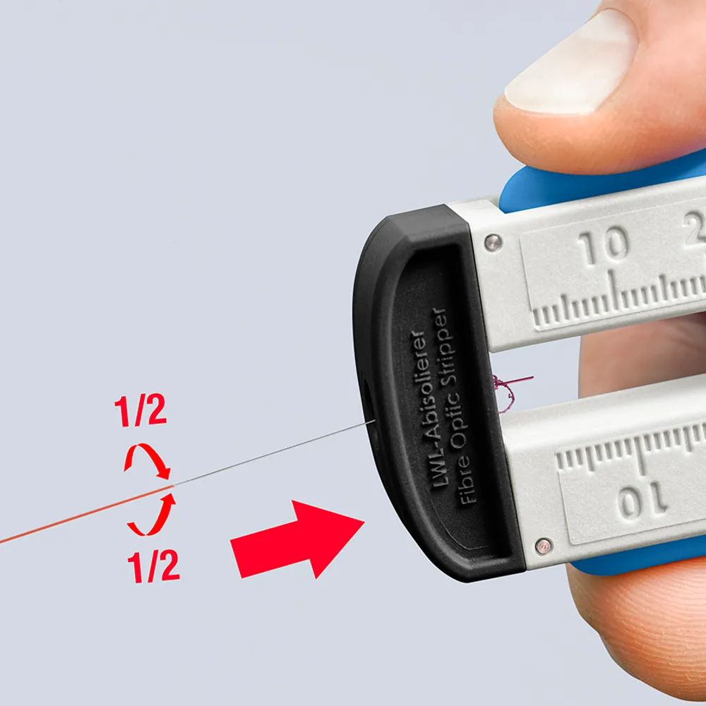KNIPEX Abisolierwerkzeug für Glasfaserkabel 190 mm