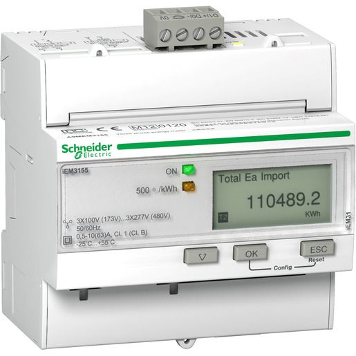 Schneider Electric IEM3155 ENERGIEZÄHLER 3P+N 63A / SCHN.E A9MEM3155