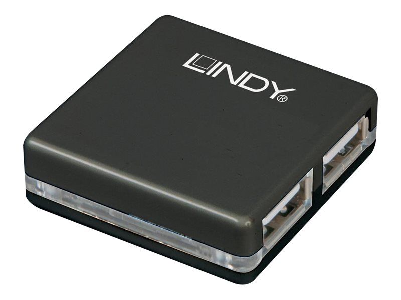 Lindy 4 Port USB 2.0 Mini Hub - Hub - 4 x USB 2.0