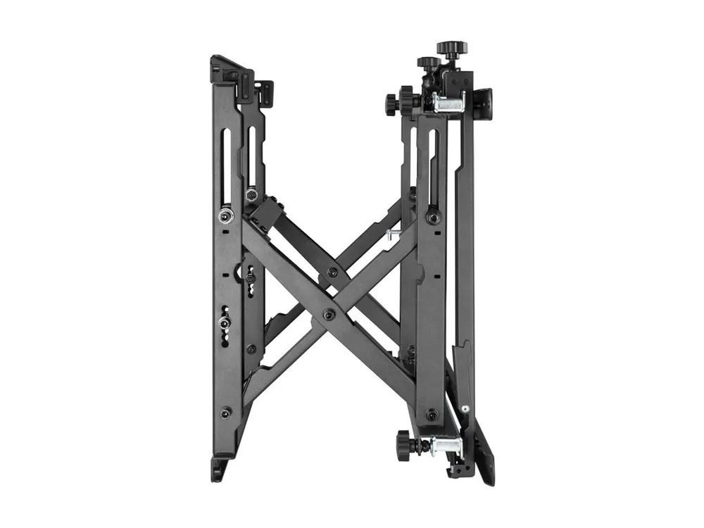 Equip Befestigungskit (Kabeldurchführungsklemme, Schrauben, Klemmhalterung, Stange, horizontale Schiene, Griff) - Gasfeder - für 2 LCD displays / curved LCD displays - Kunststoff, Aluminium, stainless steel - Silber - Bildschirmgröße: 43.2-81.3 cm (1
