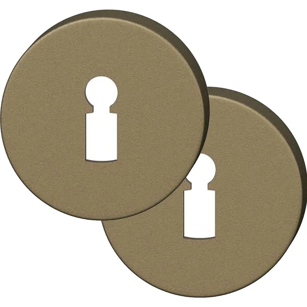 FSB Buntbartrosette rund 12 1735 00002 ASL, Aluminium mittelbronzefarbig