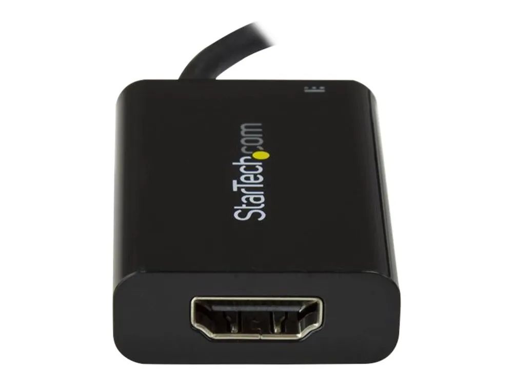 StarTech.com USB C to HDMI 2.0 Adapter with Power Delivery, 4K 60Hz USB Type-C to HDMI Display/Monitor Video Converter, 60W PD Pass-Through Charging Port, Thunderbolt 3 Compatible, Black - USB-C Display Adapter (CDP2HDUCP)