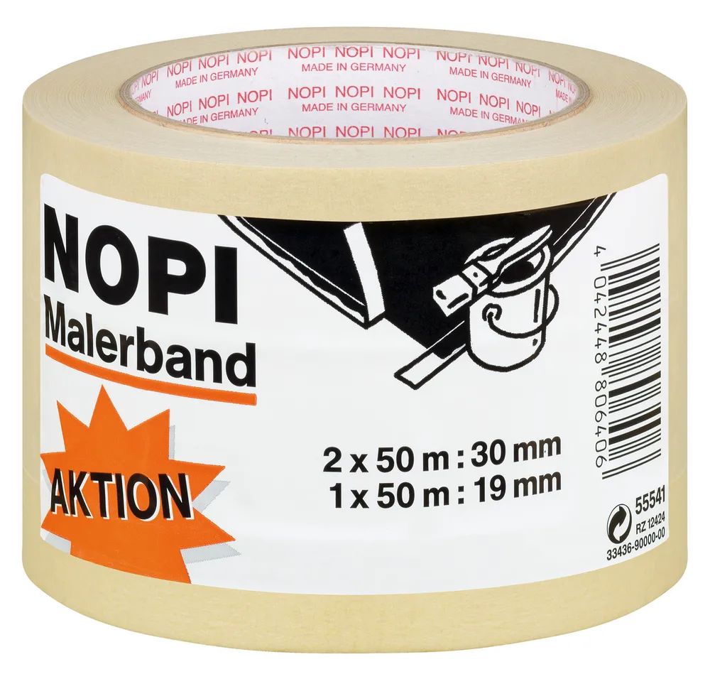 NOPI Kreppband – 3er-Pack – Abdeckband für Malerarbeiten