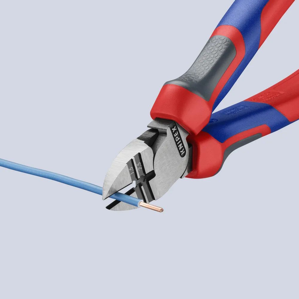 KNIPEX Abisolier-Seitenschneider mit Comfort-Griffen schwarz atramentiert 160 mm