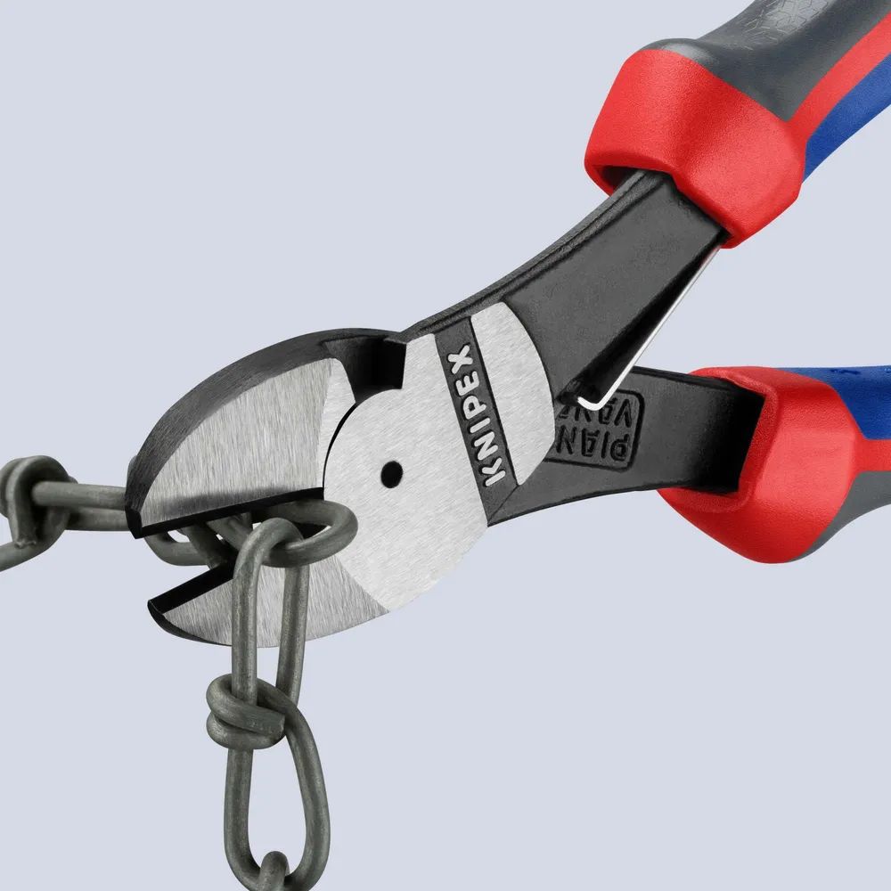 KNIPEX Kraft-Seitenschneider mit Comfort-Griffen schwarz atramentiert 180 mm