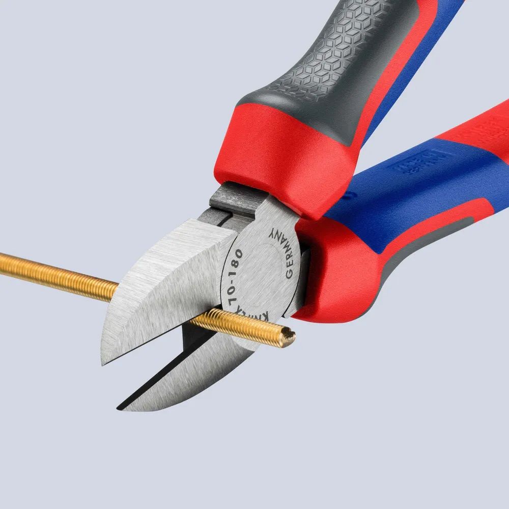 KNIPEX Seitenschneider mit Comfort-Griffen schwarz atramentiert 180 mm