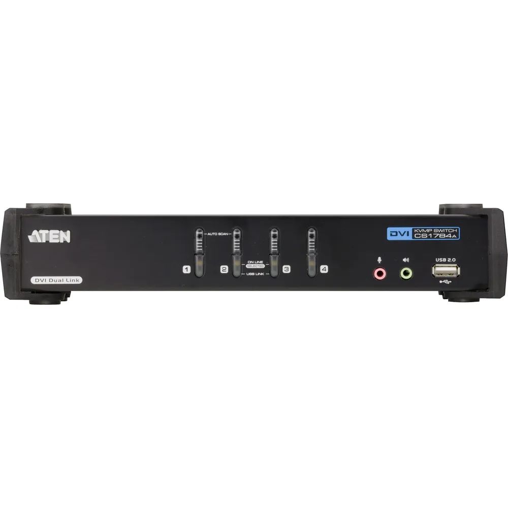 ATEN CS1784A Tastatur/Video/Maus (KVM)-Switch Schwarz