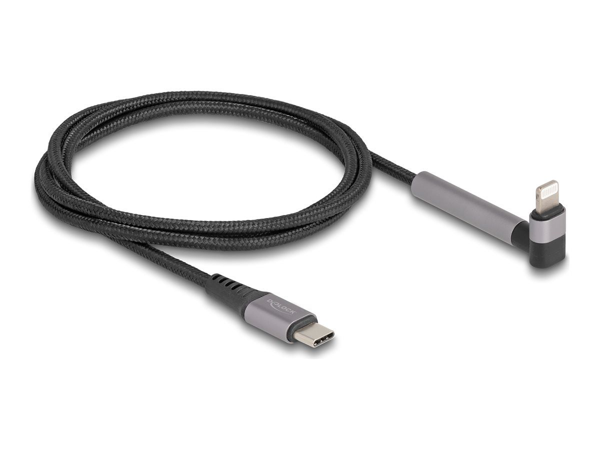 Delock Daten- und Ladekabel USB Type-C zu Lightning für iPhone iPad iPod gewinkelt mit