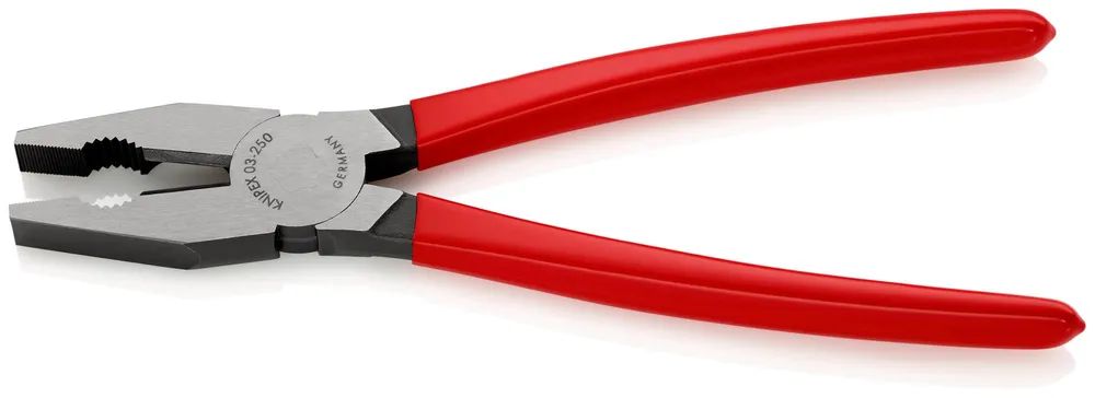 KNIPEX Kombizange mit Kunststoff überzogen schwarz atramentiert 250 mm