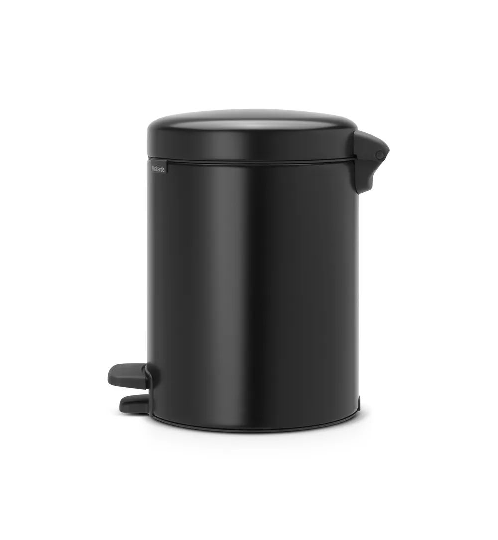 Brabantia newIcon Treteimer 5l mit Kunststoffeinsatz, Matt Black