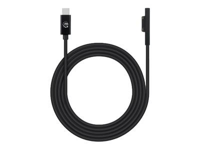 Manhattan USB-C to Surface Connect Cable, 1.8m, Male to Male. 15V/3A, Black, Lifetime Warranty, Polybag - USB-Kabel - 24 pin USB-C (M)