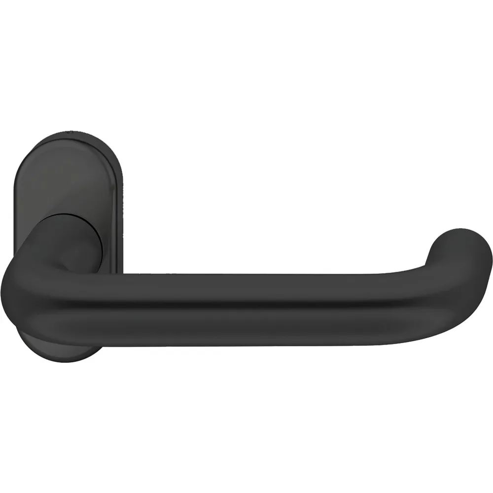 FSB FH-Rahmentürdrücker 09 1070 Standflügel Aluminium tiefschwarz