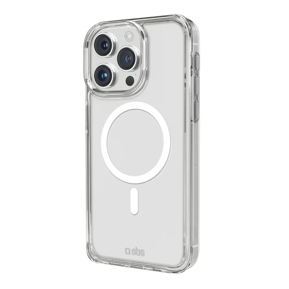 SBS LIGHT MAG MagSafe kompatibles Cover für iPhone 15 PRO, transparent