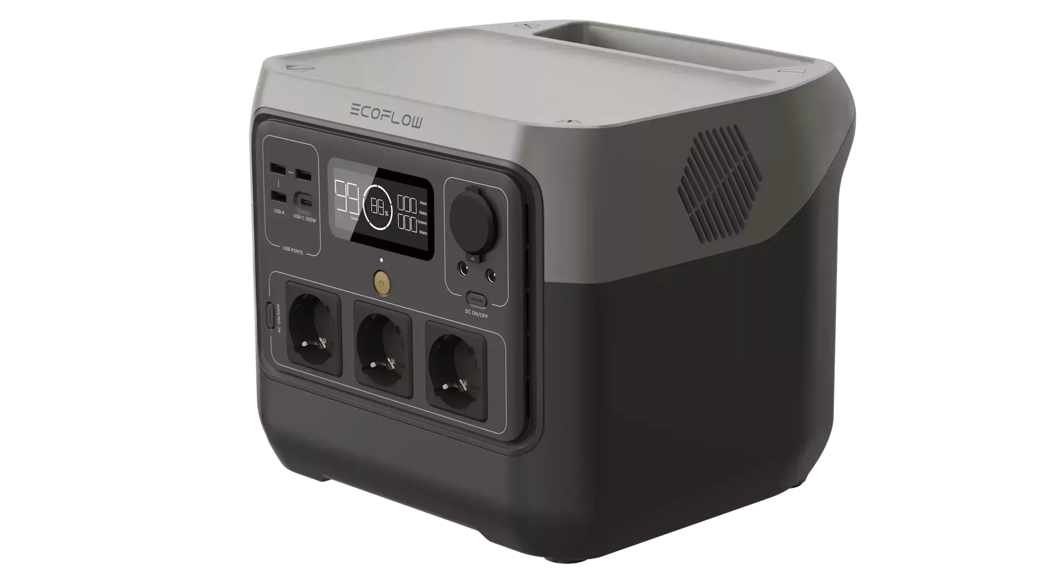 Ecoflow RIVER 2 Pro - Tragbares kraftwerk - AC 220-240/ DC 11-50/12/24 V
