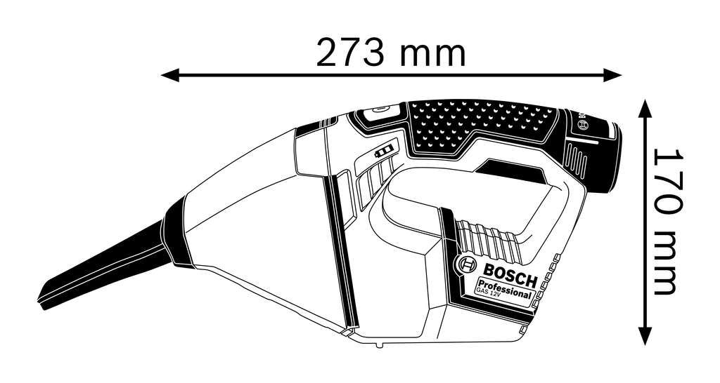 Bosch Professional GAS 12V Sauger(L) solo CLC