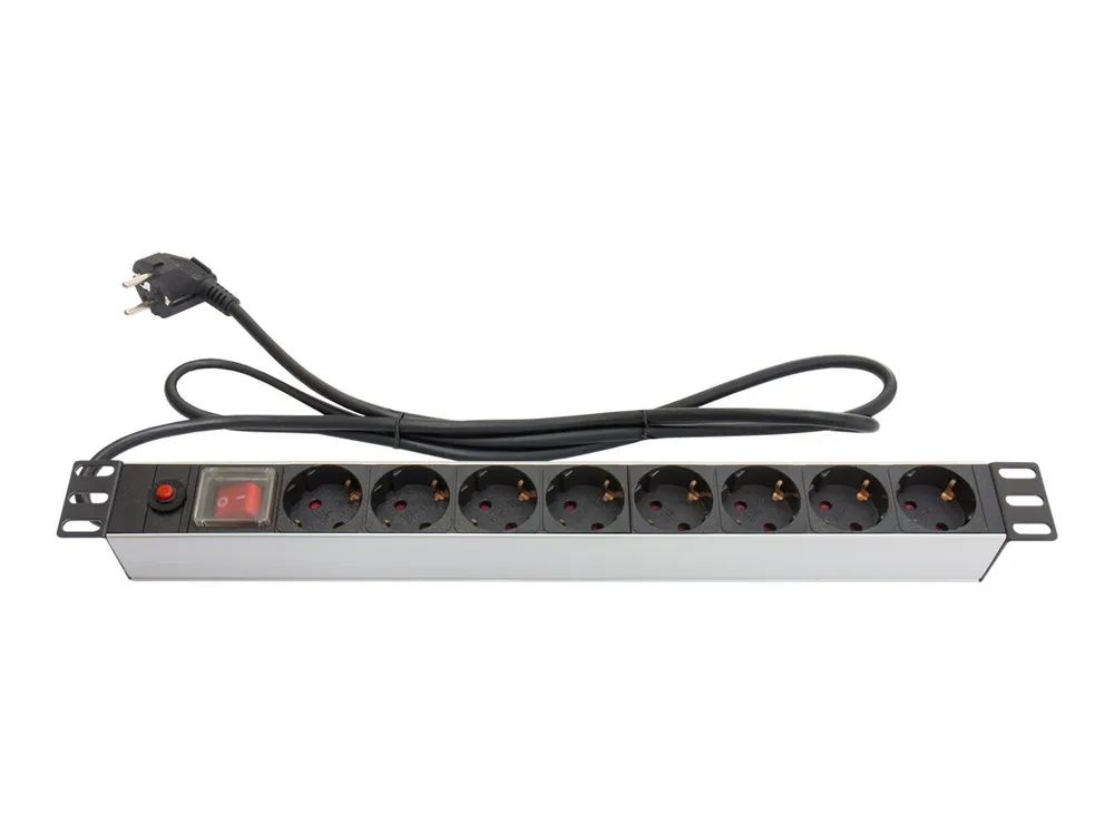 Good Connections Steckdosenleiste (Rack - einbaufähig) - 3600 Watt - Ausgangsanschlüsse: 8 - 1U - 48.3 cm (19")