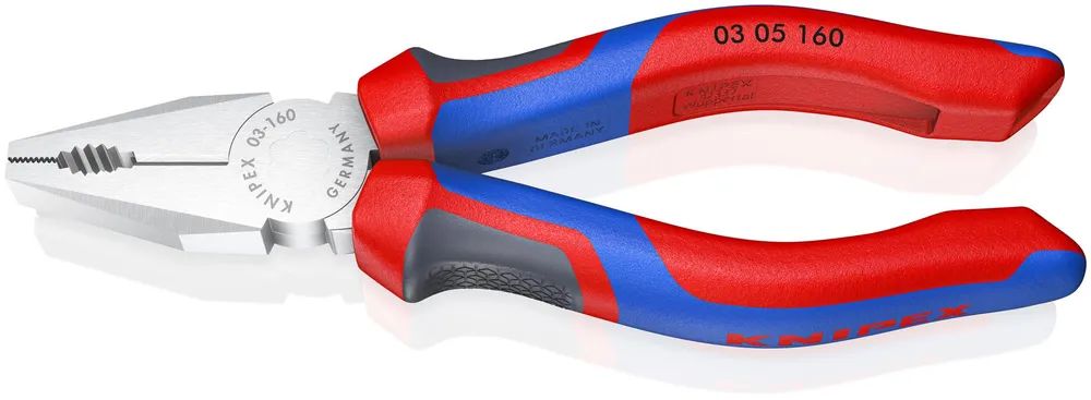 KNIPEX Kombizange mit Comfort-Griffen verchromt 160 mm