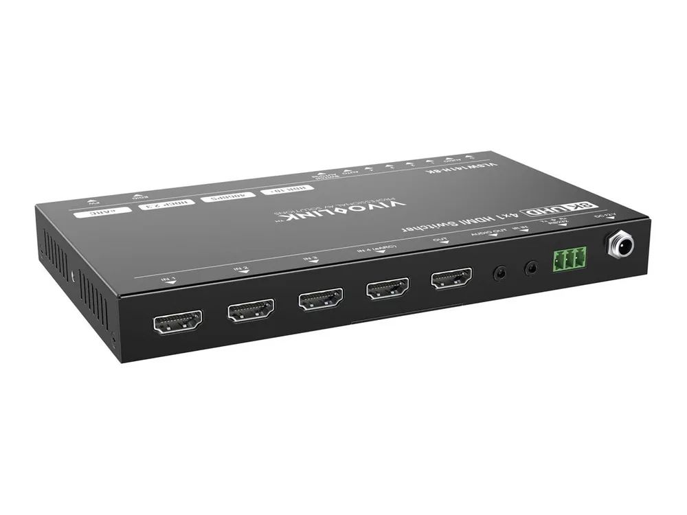 VivoLink VLSW141H-8K - 4x1 Switcher / Audio Disembedder