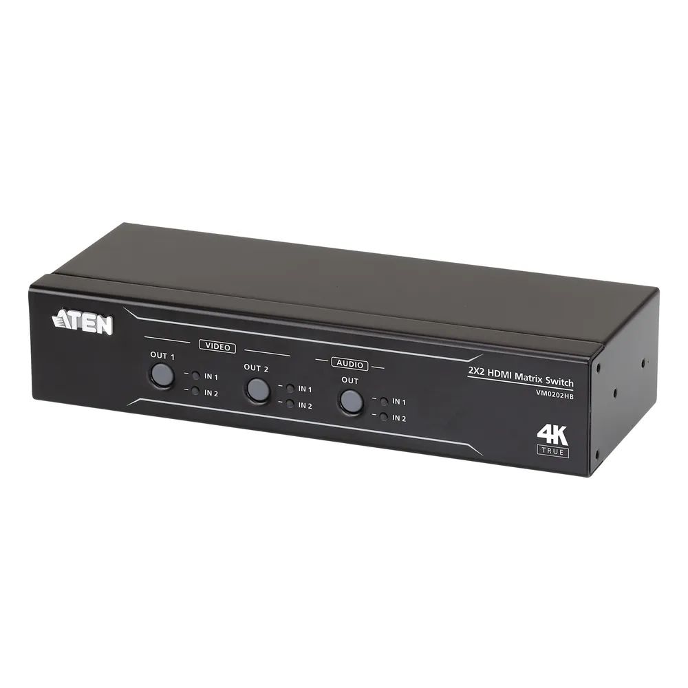 ATEN VM0202HB 2 x 2 True 4K HDMI Audio/Video Matrix Switch - KVM-Umschalter - RS-232