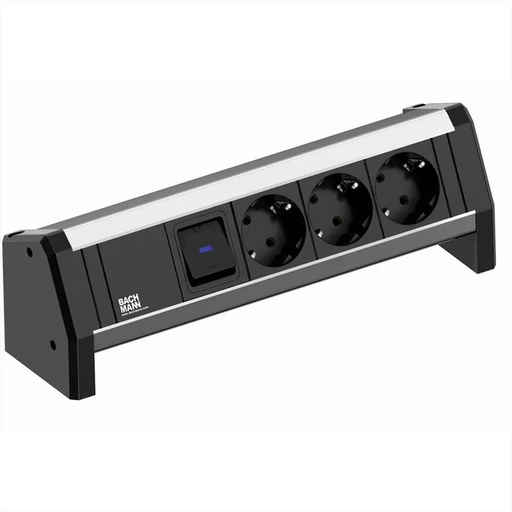 Bachmann DESK - Steckdosenleiste - Wechselstrom 230 V - Ausgangsanschlüsse: 3 (CEE 7/4)