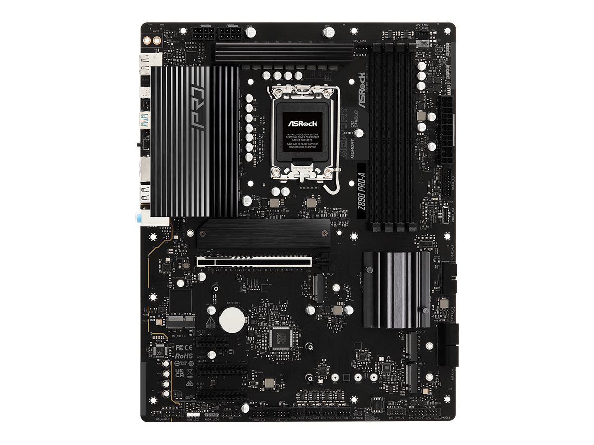 ASRock Z890 Pro-A - Motherboard - ATX - LGA1851-Sockel - Z890 Chipsatz - USB4, USB-C 3.2 Gen 2x2, USB 3.2 Gen 1, USB 3.2 Gen 2 - 2.5 Gigabit LAN - Onboard-Grafik (CPU erforderlich)
