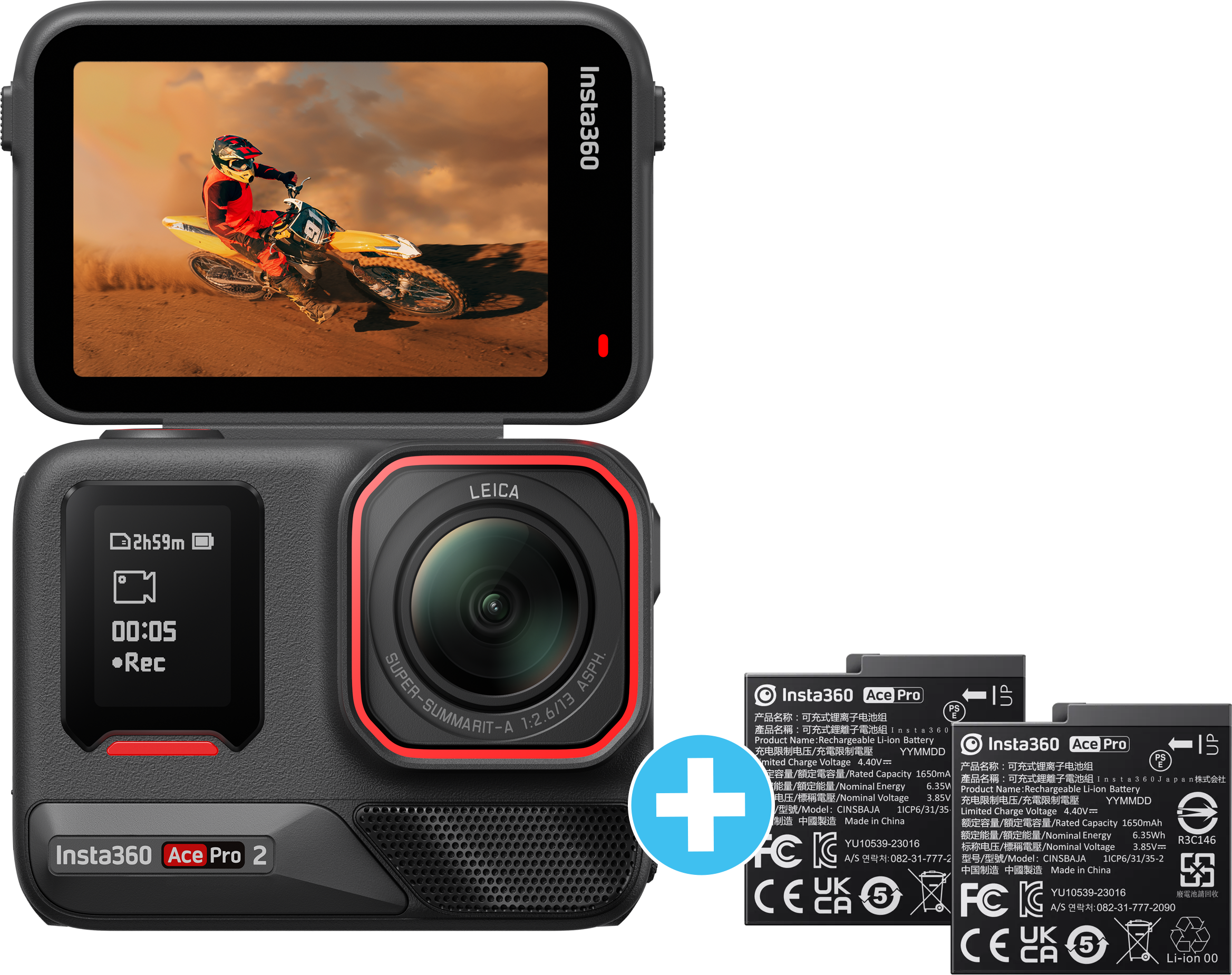 Insta360 ACE 2 Pro Dual Batterie Bundle