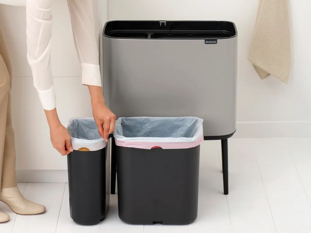 Brabantia Bo Touch Bin, 11 + 23L - Soft Grey