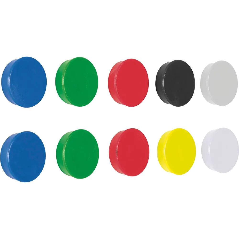 Büro Handel GmbH***  Haftmagnete D32 mm Set á 10 Stück bunt sortiert