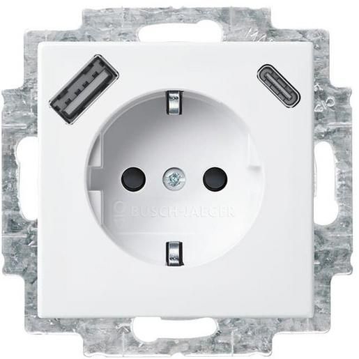 Busch-Jaeger B SI SCHUKO/2XUSB-STD A+C A.WS / BUSCH 20 EUCB2USBAC-914 2CKA002011A6298