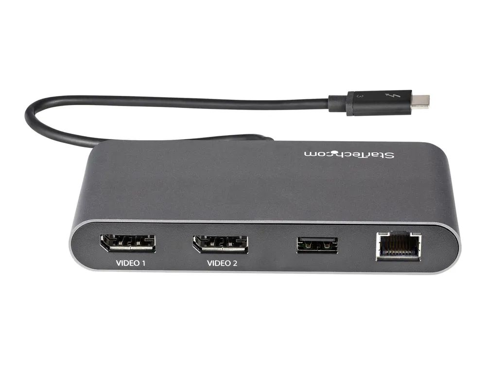 StarTech.com Thunderbolt 3 Mini Dock - Tragbare TB3-Dockingstation mit dual Monitoren und DP 4K 60 Hz
